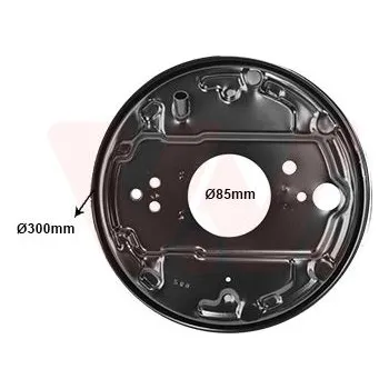 Brzdový kotouč Ochranný plech proti rozstřikování, brzdový kotouč VAN WEZEL 5870374