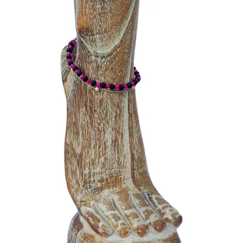 Náramek Kotníkový lávový náramek růžový