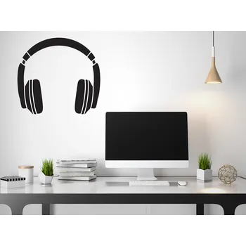 Samolepící dekorace Sluchátka 01 samolepka na zeď 40 x 37 cm