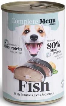 Krmivo pro psa Louie Complete Menu konzerva Fish/Potatoes/Peas/Carrots 400 g