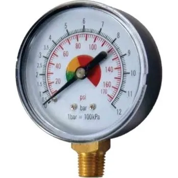 Manometr inertní výstupní 0-12 bar G1/4" - 63 mm