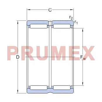 SKF RNA 6910 jehlové ložisko