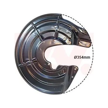 Brzdový kotouč Ochranný plech proti rozstřikování, brzdový kotouč VAN WEZEL 0961371