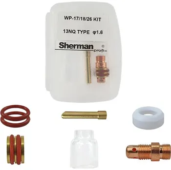 Příslušenství ke svářečce Sada spotřebních dílů TIG PYREX | SR17/18/26 | 13NQ | 19,5x10x25 mm 1,6 mm