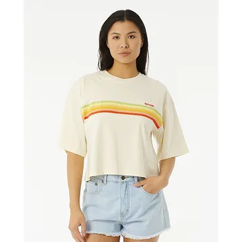 Tričko Rip Curl EVENTIDE HERITAGE CROP TEE Bone velikost XS