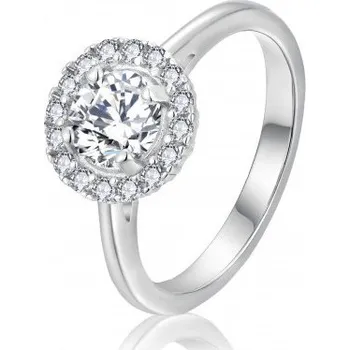 Prsten 7AE Stříbrný zásnubní prsten moissanit - velikost 53 - AN0013-53
