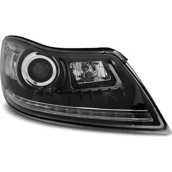 Přední světlomet TUNING-TEC Přední světla Škoda Octavia II 09-12 - černá LED TRU DRL homologováno
