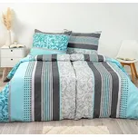 Stanex povlečení bavlna Miranda tyrkysová (LS263) 140x200, 70x90 cm