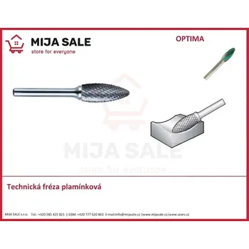 Fréza Technická fréza H0307S03 plamínková 3x6,3x3 OPTIMA TOOLS