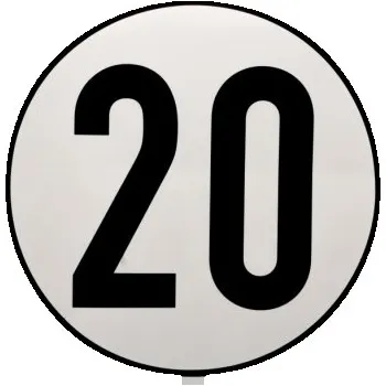 Samolepicí dekorace na vozidlo Samolepicí nálepka Omezení rychlosti 20km/H MZR 35120