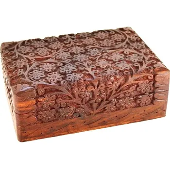 Šperkovnice Dřevěná krabice - šperkovnice - Květiny