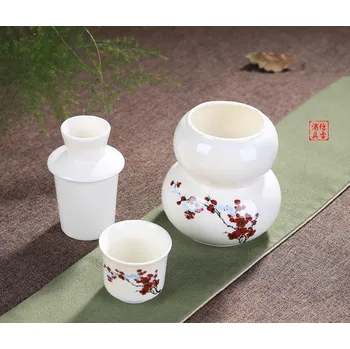 Stojan na víno Teplá a ledová dvouúčelová sada na víno v japonském stylu - Červená švestka