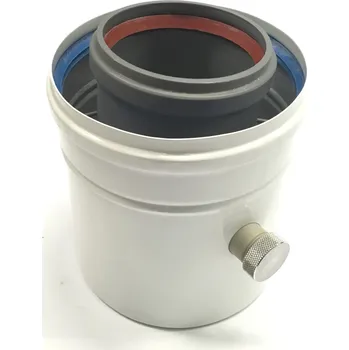 Kouřovod BRILON T-KUS PŘÍMÝ KOAXIÁLNÍ DN125/80 S ODVODEM KONDENZÁTU 52109401 52109401