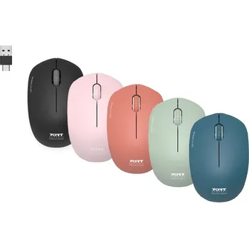 myš PORT CONNECT Wireless, USB - safírová