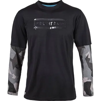 Pánské tričko FRESH TRASH FT men's escape merino long sleeve tee black/camo Velikost: XXL