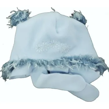 Čepice Čepice dětská zimní - KYTIČKY modrá - vel.86