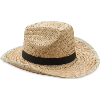Kšiltovka Přírodní slaměný klobouk Texas, černá