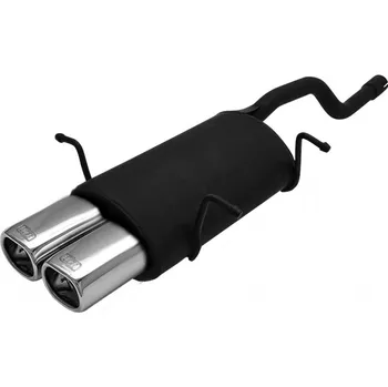 Zadní díl výfuku ULTER SPORT Sportovní výfuk SUZUKI Swift II HATCHBACK 1989-2005, 2x koncovka obdélníková 80×65mm Vyberte motor: 1,3i 47/50/52/54kW HATCHBACK