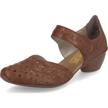 Dámské lodičky DÁMSKÉ LODIČKY RIEKER 43770-22 HNĚDÁ Barva: HNĚDÁ, Velikost: 40