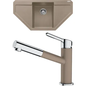 Kuchyňský dřez Set Franke G203 (dřez MRG 612 E Kašmír + baterie FC 3055.424 ORBIT Chrom/Kašmír) 114.0650.677