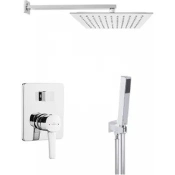 Sprchový set Invena Glamour sprchová sada pod omítku s dešťovou sprchou chrom BS-02-0K1