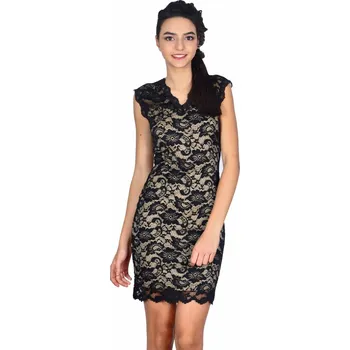 Dámské šaty Dámské krajkové šaty Y8617 - Emamoda červená M