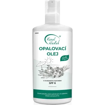 Přípravek na opalování Karel Hadek OPALOVACÍ OLEJ SPF 6 Objem: 20 ml