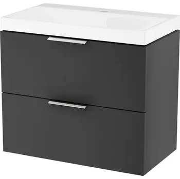 Koupelnový nábytek Excellent Blanko skříňka 65x37x58 cm pod umyvadlo závěsná černá MLEX.6301.640.BL