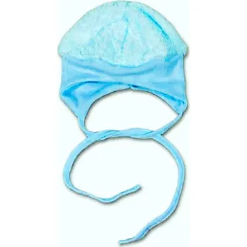 Kojenecká čepice Kojenecká chlupáčková čepička - PRUŽNÝ LEM modrá - vel.68