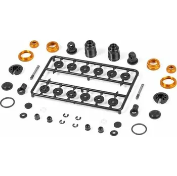 Xray ALU SHOCK ABSORBER-SET - LOW PROFILE - ORANGE (2) - expresní doprava