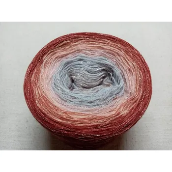 Příze Šípková růžička 2-nitka 1200m s lurexem (Duhové klubko s lurexem Šípková růžička)