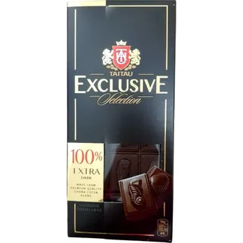 Čokoláda Taitau Exclusive Selection Extra Dark hořká 100 % 90 g