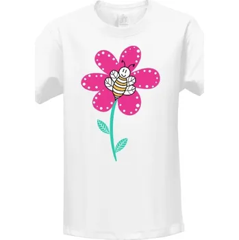 Tričko s potiskem Včelka na květince dětské