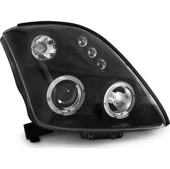 Přední světlomet TUNING-TEC Přední světla Suzuki Swift 05-10, Angel Eyes - černé