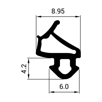 Těsnění do okna a dveří S-1127 Těsnící profil do PVC oken - VEKA (černá / 300 m / 300m)