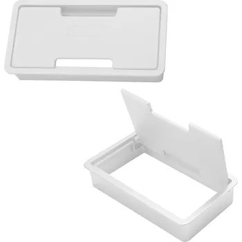 kabelová chránička Onpira Stolová kabelová průchodka 85x165 mm Barva: Bílá