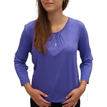 Dámská halenka Halenka UOMO & DONNA fialová do gumičky Velikosti Uomo a Donna: 52