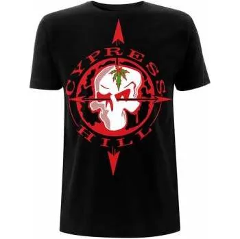 Pánské tričko Merch Cypress Hill: Cypress Hill Unisex T-shirt: Skull Compass (small) S