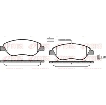 Brzdová destička Sada brzdových destiček, kotoučová brzda REMSA 0860.02