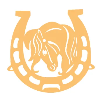 Samolepící dekorace Koňská podkova 004 levá s koníkem (08 - béžová) SAMOLEPKA NA AUTO, NÁLEPKA, FÓLIE, POLEP, TUNING, VLASTNÍ TEXT, TISK, AUTOSAMOLEPKY.cz, POLEPY, OBRÁZEK, LOGO, 3D STICKERS