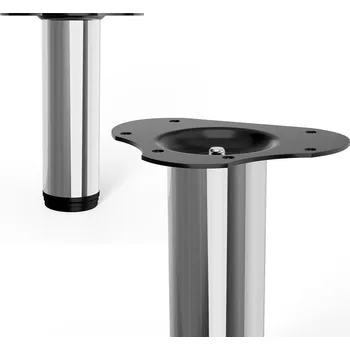 Stolová podnož Walteco Nábytková noha kulatá, průměr 60mm, výška 200mm, chromová
