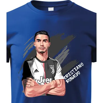 Chlapecké tričko Dětské tričko Cristiano Ronaldo, Barva Modrá, Velikost 122 cm/6 roků, Canvas Dětské tričko Bezvatriko.cz 1904