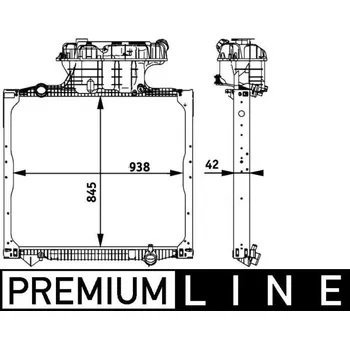 Chladič motoru Chladič, chlazení motoru MAHLE CR 770 000P