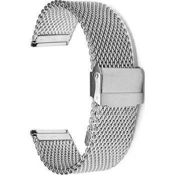 Řemínek na hodinky Ocelový náramek Ricardo Milano, stříbrný, milánský - 22 mm