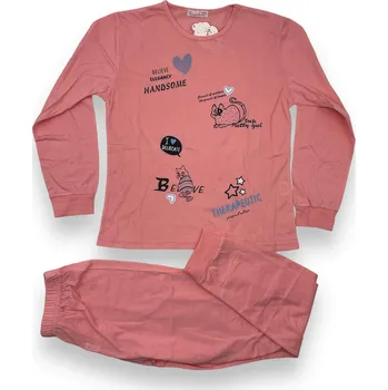 Dívčí pyžamo Valerie Dream Dívčí pyžama s dlouhým rukávem JANA Barva: Meruňková, Velikost: 158/164