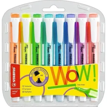 Zvýrazňovač Zvýrazňovač Stabilo Swing Cool, 1-4 mm, sada 8 ks