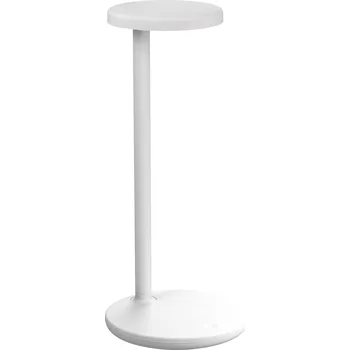 Lampička Flos 09.8311.DY Oblique Q1, profesionální bílá čtecí lampička s bezdrátovou nabíječkou na mobil, 8W LED 3000K, 35cm
