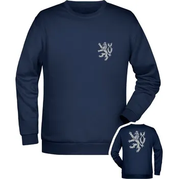 Pánská mikina Mikina Czech Double Lion - námořní modrá