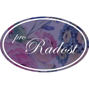 HOME ELEMENTS Samolepka 7*4,3 cm, Pro radost - fialová