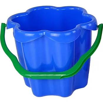 Hračka na písek Modrý kyblík na písek ve tvaru kvítku